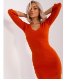 Aptempta suknelė moterims Rue Paris (oranžinės spalvos)